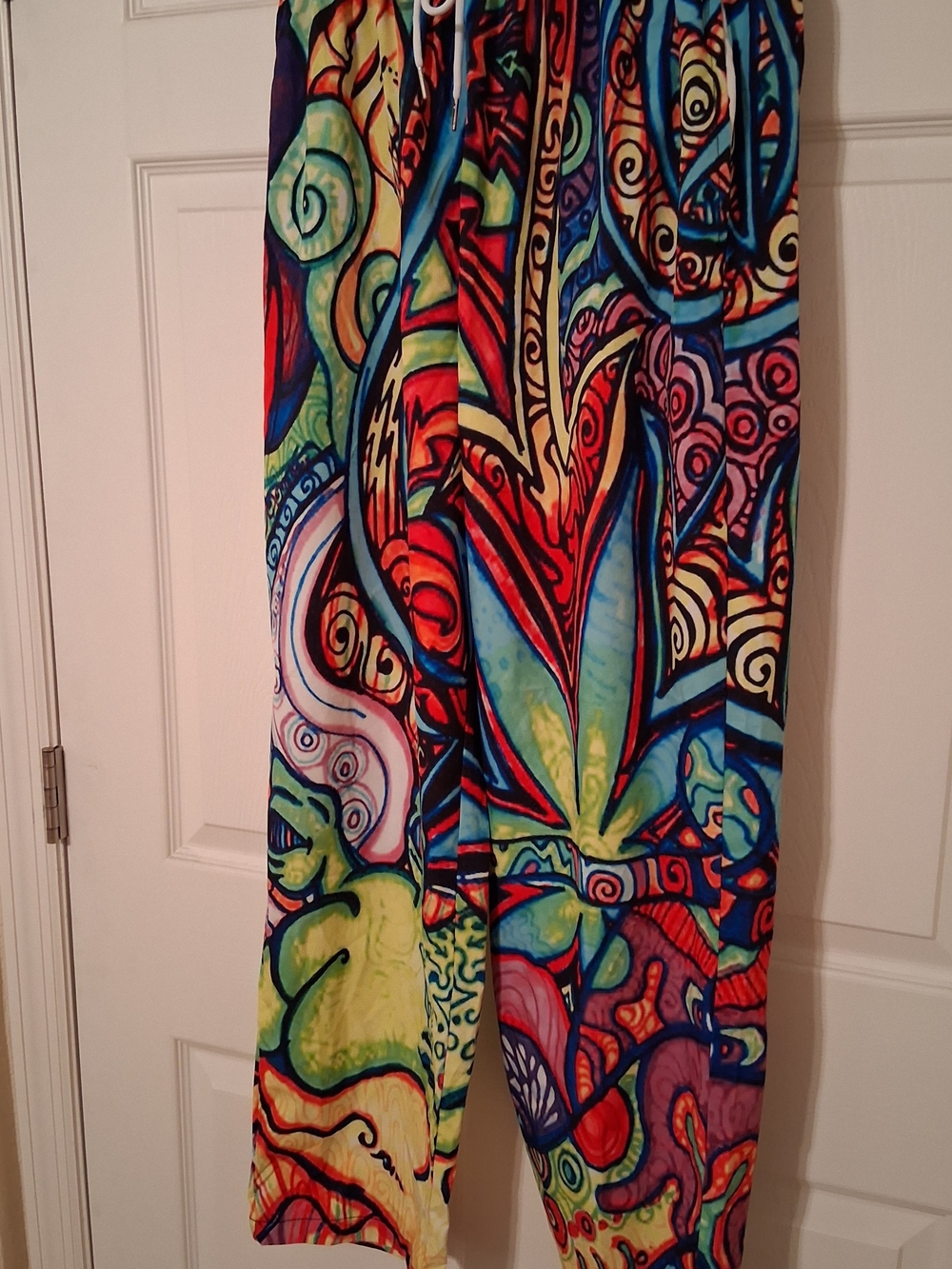 Vibrant Multicolor Abstract Print Pants